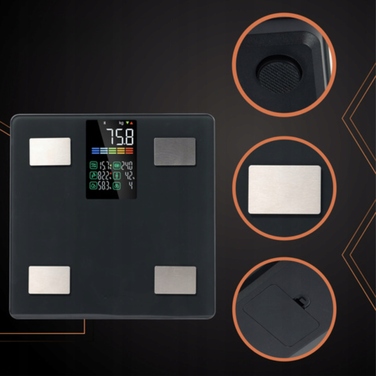 Електронні ваги для ванної DaoLong з вимірюванням BMI, до 226 кг, чорні