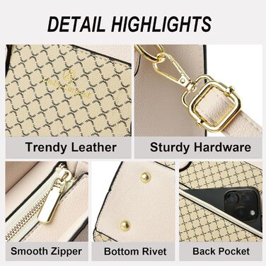 Стильна жіноча сумка-шопер KURGOOL з двоколірної шкіри бежевого кольору, дизайнерська сумка через плече з ручками