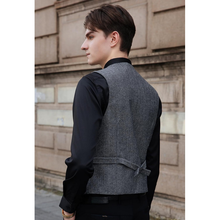 Твідова жилетка для полювання, коричнева, в стилі ретро/вінтаж, ідеальна для весілля та повсякденного носіння