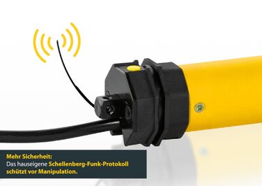 Schellenberg 20615 Roller Shutter Motor MAXI, 15 Nm, mechanical end stop adjustment, tube motor for 60 mm shaft, up to 6.2 m² shutter area, set including wall bracket (20 Nm / max. 8.5 m², Premium)
