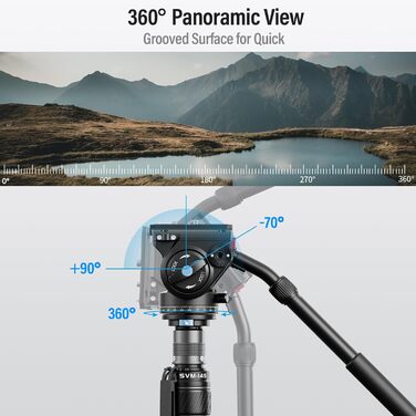 SIRUI Монопод з карбону з швидкою системою | 3-в-1 Модульний монопод, 145 см, 10 кг, для DSLR та відео (SVM-145+VH-10)