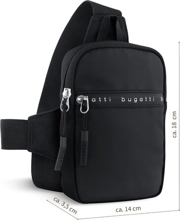 Сумка Bugatti Blanc Delight Mini Crossbody чорного кольору - унісекс, на плече, міні