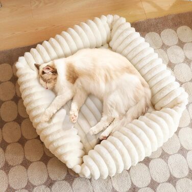 Килимок-ліжко для котів XIAPIA, м'який, 58x20 см, білий, з ортопедичним дном