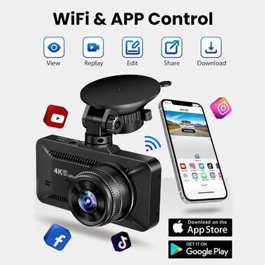 Відеореєстратор Osmo Dashcam Pro 4K, Orizom, Botslab: Автомобільний відеореєстратор з двома камерами, 3.94