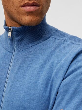 Кофта з капюшоном Selected Hoe, чоловіча, розмір M, темно-синій з деталями меланж