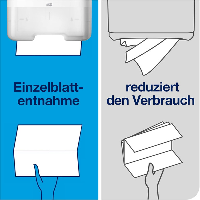 Tork Mini Spender for Z-fold and interfolded paper towels 553100, Elevation Design - Compact H3 towel dispenser for folded towels for single-sheet dispensing, white