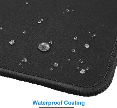 KTRIO Комплект килимків для миші 3 шт. (275x215 мм, чорний) з антиковзаючою основою та прошитими краями