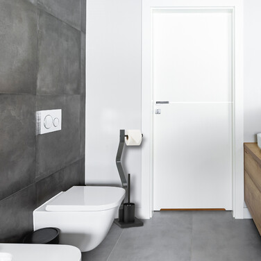 Relaxdays Toilet Set black/grey