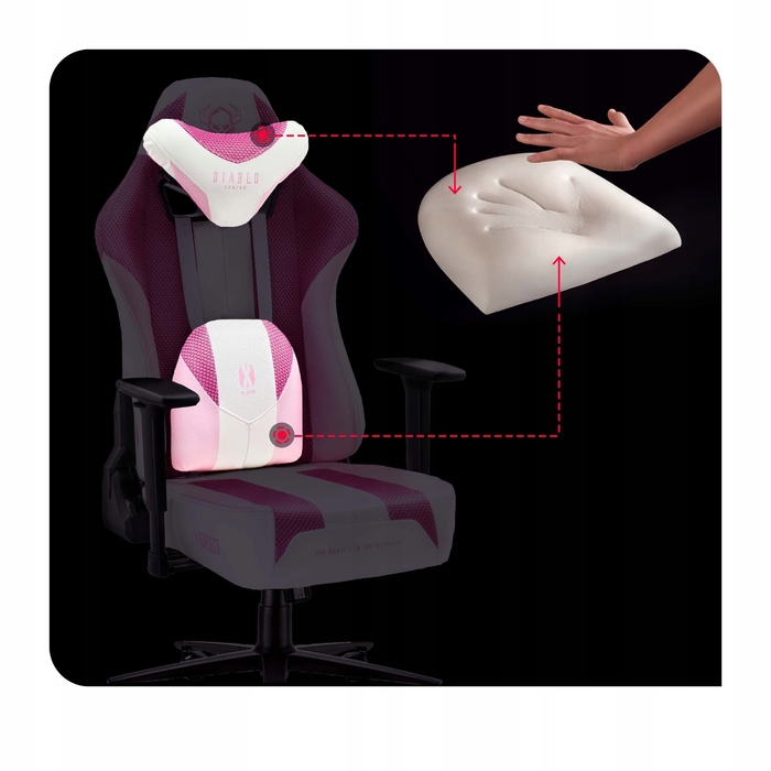 Ігрове крісло Diablo Chairs X-Player 2.0, тканина, біле