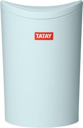 Сміттєвий кошик для кухні TATAY, компактний сучасний дизайн, 6 л, чорний/синій, 19x19x28 см