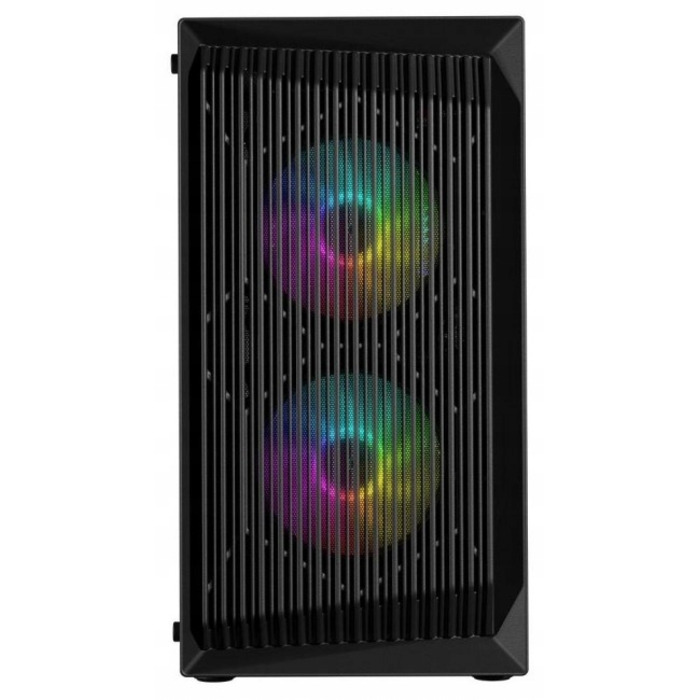 Ігровий комп'ютерний корпус Logic Atos ARGB mini, чорний, 3 вентилятори