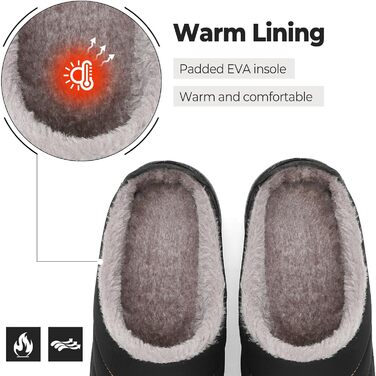 Тапочки халатні зимові для чоловіків та жінок Mishansha, теплі, з плюшевою підкладкою, розмір 35-47, чорний колір