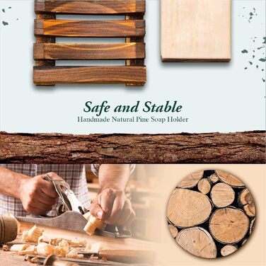 Набір мильниць з бамбука WeddHuis - 2 шт., ручної роботи, для ванної кімнати