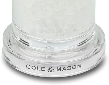 Cole & Mason H50502P 505 Salt Mill, Acrylic, 140mm, Precision+ Ceramic Grinder, Includes 1 x Salt Mill