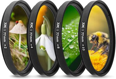 Набір макро-фільтрів JC 77mm Close-up: +2, +4, +8, +10 для об'єктивів Sony FE 24-105mm, 100-400mm, FE 85mm, та інших