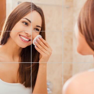 Дзеркальна плитка самоклеюча 15x15 см, 8 шт. - для декору стін, шаф, ванної кімнати, вітальні, спальні