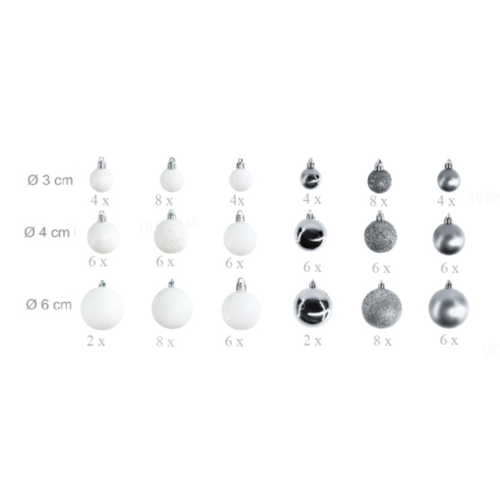 Relaxdays Set of Christmas Baubles