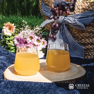 Кришталеві келихи Crystal Bohemia - набір 6 шт, 200 мл, стійкі до миття в посудомийній машині, витончені, стійкі до подряпин та елегантні - класичні кришталеві келихи для шампанського та просекко - ідеальні для вечірніх вечірок та як подарунок (Tumbler 32