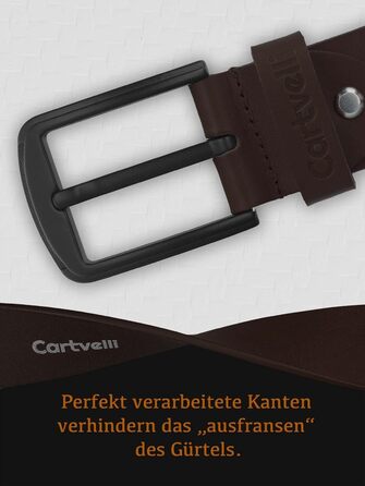 Чоловічий шкіряний ремінь 900001874 - 40 мм, Made in Germany, у подарунковій коробці, матова пряжка (темно-коричневий, розмір пояса 110)