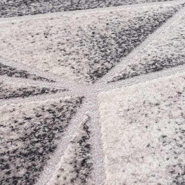 Килим SANAT Evra для вітальні - коротковорсовий килим з сучасним дизайном, 80x150 см, 120x160 см, сірий