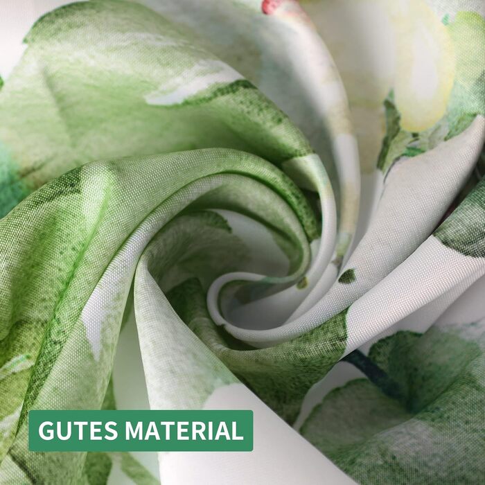 Шторка для душу REZAYMRS, 180x200 см, водонепроникна, з 12 гачками, поліестер, зелена