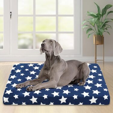 Лежанка для собак EMPSIGN, м'яка подушка для перенесення, водовідштовхувальний матеріал, підходить для кліток, знімний та пральний чохол, для маленьких собак, розмір XXL (122x76x6.6 см), колір: блакитний