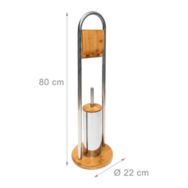 Relaxdays Toilet Set Bamboo