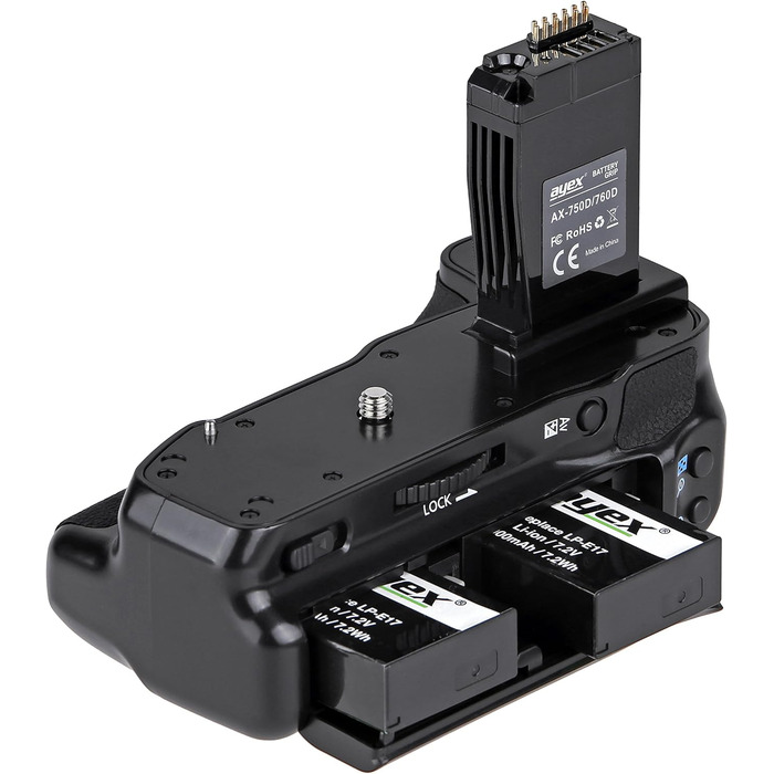 Акумуляторний хватка (Battery Grip) для Canon EOS 760D 750D IX8 T6S T6I сумісний з BG-E18, чорний