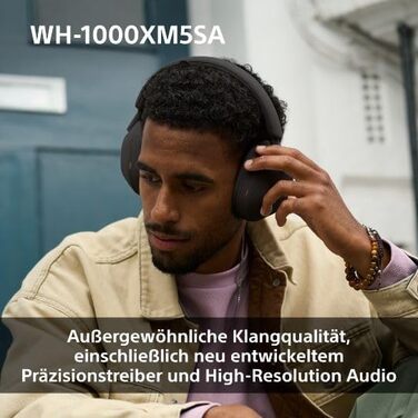 Навушники Sony WH-1000XM5 чорні: бездротові, з шумозаглушенням, Bluetooth, Hi-Res Audio, до 30 год роботи, для iOS та Android + жорсткий кейс