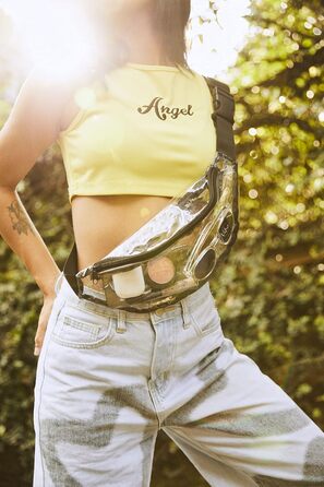 Вайб поясна сумка - універсальна нагрудна/стегнова сумка для чоловіків, жінок та дітей. Підходить для фестивалів, спорту, відпочинку та активного способу життя. Прозора модель.