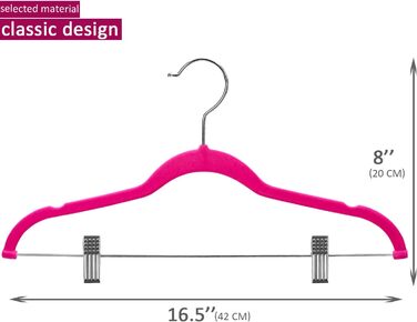 Клеїдки HOUSE DAY, 20 шт., велюрові з кліпсами, ультратонкі, антиковзні, для штанів та одягу (темно-рожевий)