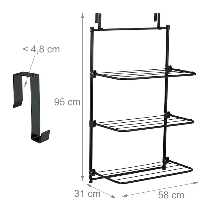 Relaxdays Clothes Dryer Door with 3 Wings