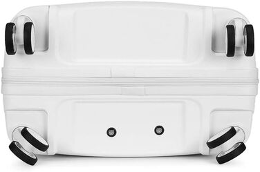 Валіза KONO Zwillingsrollen з TSA-замком, білий XL (76 см, 100 л)