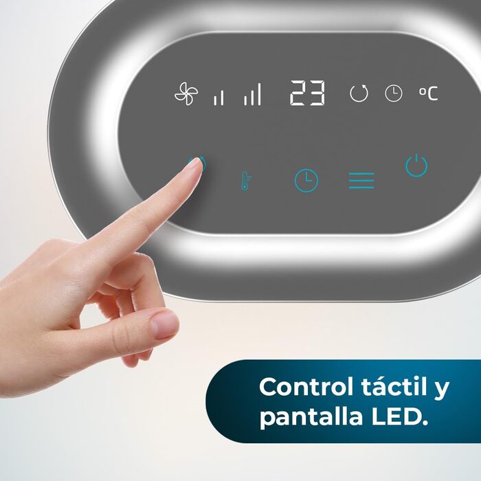 Обігрівач настільний Cecotec ReadyWarm 1550 Max Ceramic Rotate - 1500 Вт, обертання, регулювання температури, 3 режими, білий