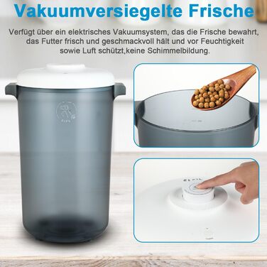 Контейнер для корму EFIL Vakuum – вакуумний контейнер для кормів для собак, котів та птахів, BPA-free, 24 л