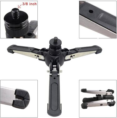 Штатив Koolehaoda з алюмінію з рідкосною головкою та складаною ніжкою для DSLR-камери, висота до 148 см