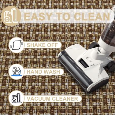 При welcoming-килимок LEKEEPGO для входу, протиковзний вологопоглинаючий килим у передпокій, що миється, коричневий, 43x75 см