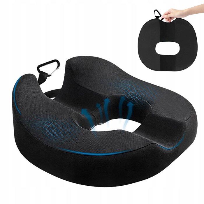 Ергономічна ортопедична подушка для сидіння з ефектом пам'яті (Memory Foam)