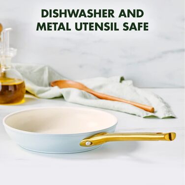 Набір сковорідок GreenPan Reserve з керамічним покриттям, 20 та 26 см, світло-блакитний, без PFAS, індукційні, для духовки, подарунок на День Матері