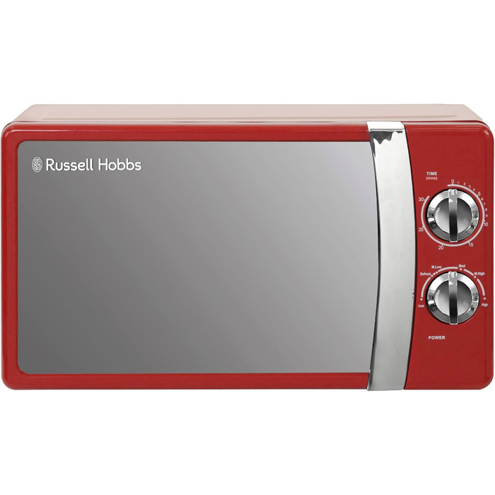 Мікрохвильова піч Russell Hobbs RHMM701R, 17 л, 700 Вт, червона