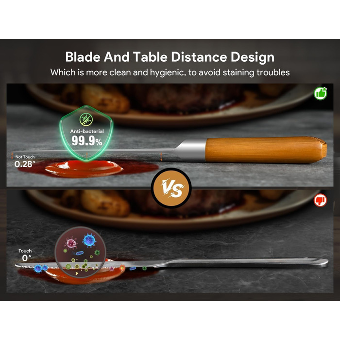 Набір кухонних ножів 15 предметів з дерев'яним блоком, сталь Damast, магнітний тримач, ножі для стейку - ідеальний подарунок