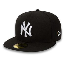 Кепка New Era 59Fifty MLB NBA з логотипом NY Yankees, чорно-біла, фіксований козирок