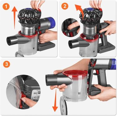 Dyson V8 & V7 Dustbin | Replacement Parts Compatible with SV10 SV11 | High-Quality Dust Container & Waste Bin | Easy Installation