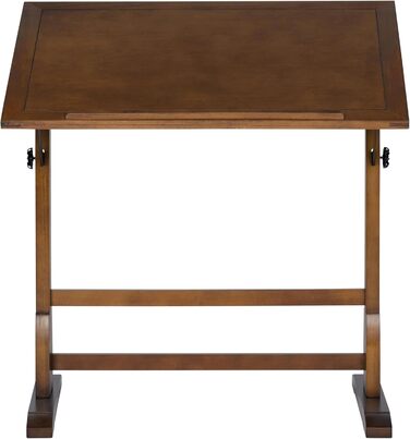 Adjustable Craft Table with Rustic Oak Top - Studio Desk for Hobbies & Art