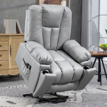 HOMCOM electric TV recliner, senior recliner with lift assistance, Dark Grey