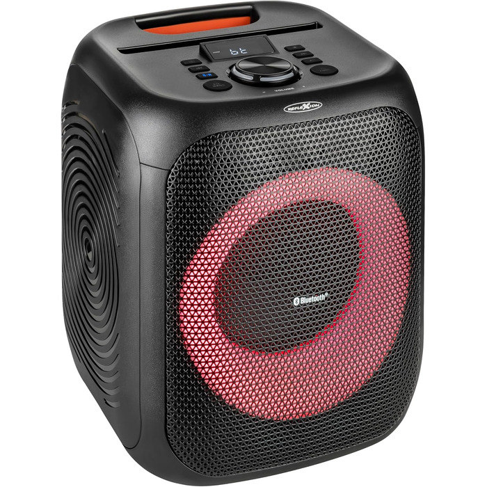 Reflexion PS09BT: Портативна Bluetooth-колонка для вечірок, DJ та караоке, 500 Вт, радіо UKW-PLL, світлодіодний ефект, мікрофон, акумулятор, чорний (PSX11BT)