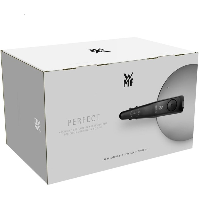 Швидковарка WMF Perfect One 8,5л з індукційним дном, для приготування на пару, з великим звуковим сигналом, 2 режими, знімний ручка кришки, Cromargan нержавіюча сталь