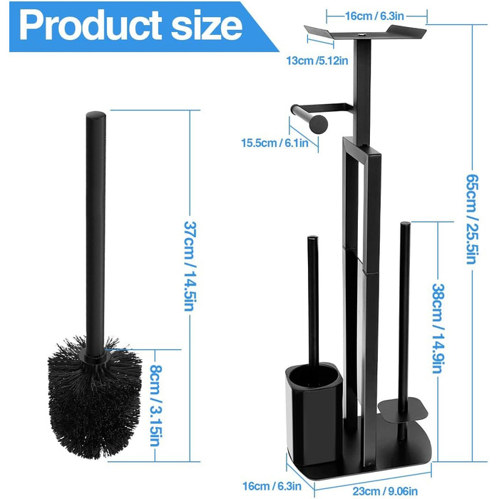 Тримач туалетного паперу з щіткою для унітазу з нержавіючої сталі. Набір для ванної кімнати з боксом для вологих серветок.