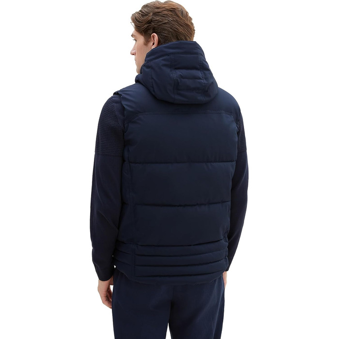 Жилет чоловічий Tom Tailor з капюшоном, стеганий, XXL, колір Sky Captain Blue