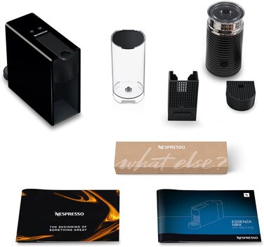 Кавова капсульна машина Nespresso Krups XN1108 Essenza Mini, 19 бар, 1260 Вт, 0,6 л, енергозбереження, чорна, без капучинатора